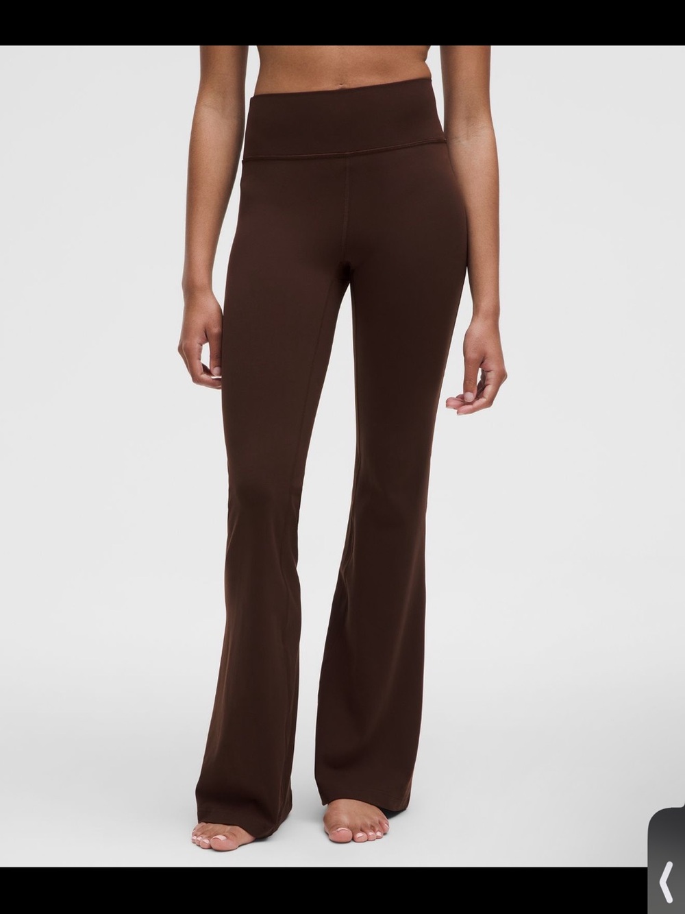 Women's Brown  Ribbed flared leggings